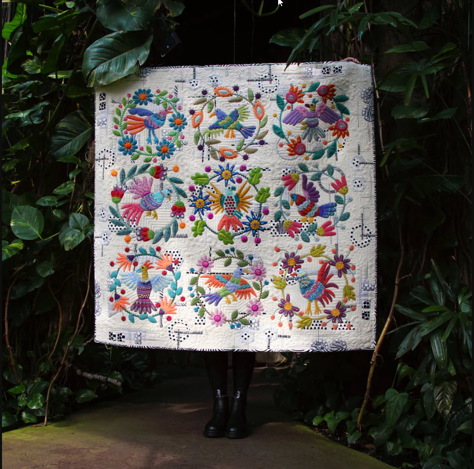 Of A Feather - Applique, Embroidery, and Quilt Pattern Book by Sue Spargo of Folk Art Quilts