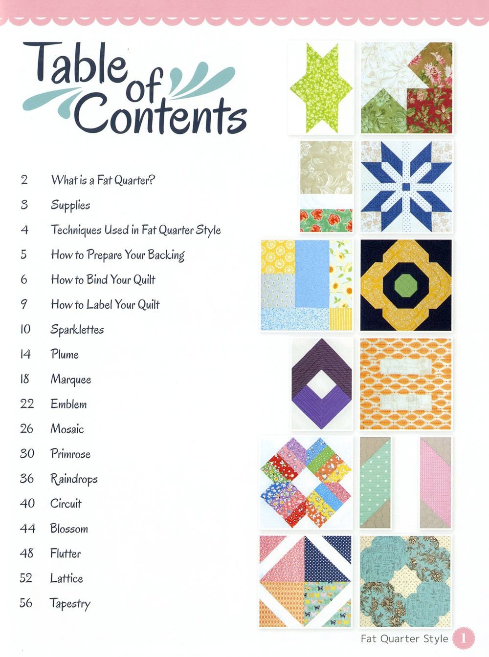 Fat Quarter Style Quilt Pattern Book by Kimberly Jolly for It's Sew Emma