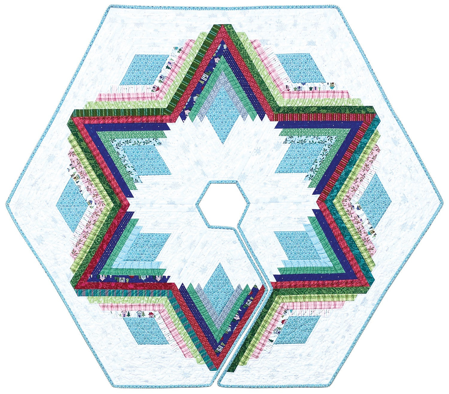 Diamond Log Cabin Quilts and Tree Skirt Pattern Book by Eleanor Burns for Quilt In A Day