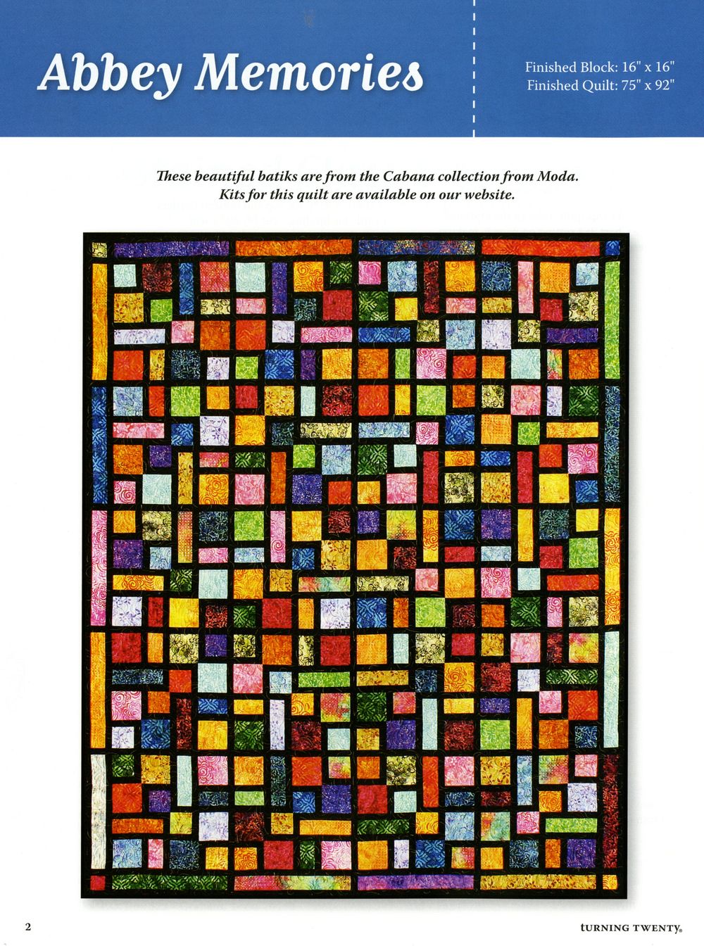Turning Twenty Stained Glass And Scraps Quilt Pattern Book by Tricia Cribbs of Friendfolks - Dings & Dents