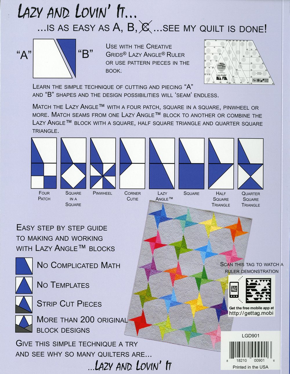 Lazy And Lovin' It Quilt Book by Joan Hawley of Lazy Girl Designs - Dings & Dents