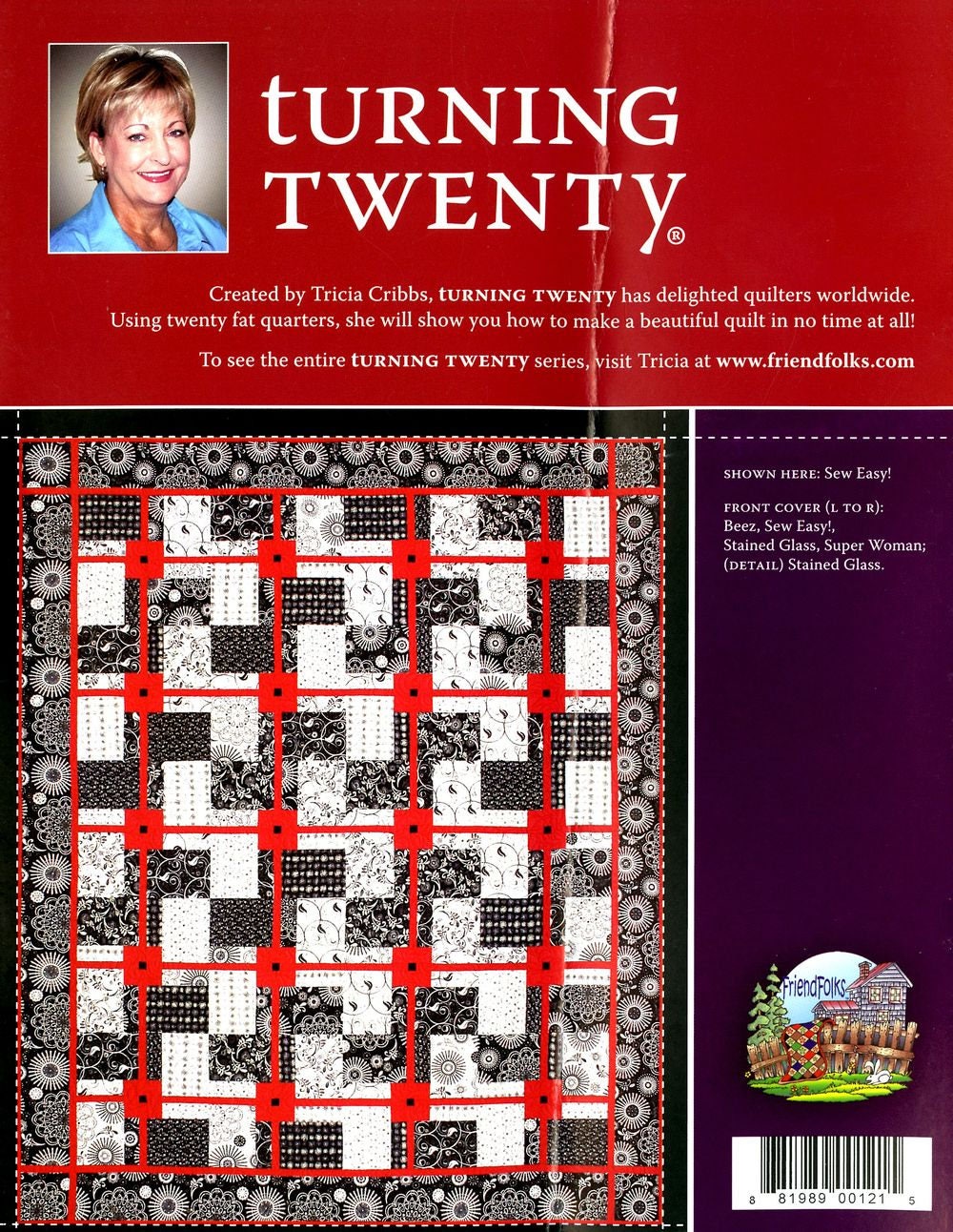 Turning Twenty Simply Sashed Quilt Pattern Book by Tricia Cribbs of Friendfolks - Dings & Dents