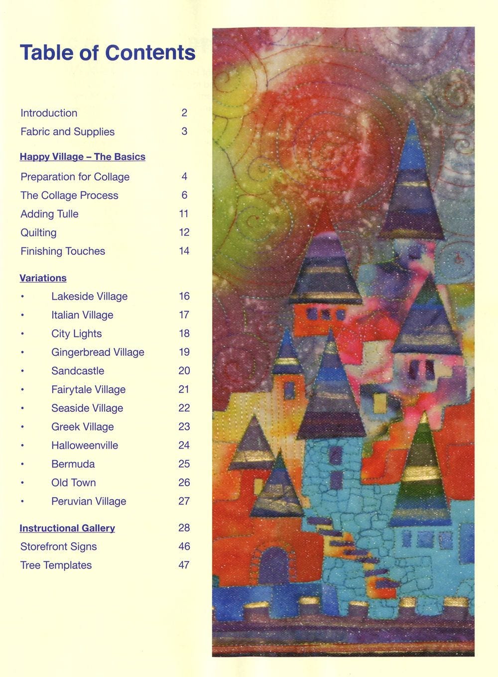 Happy Villages Expanded Updated Edition Quilt Pattern Book by Karen Eckmeier of The Quilted Lizard