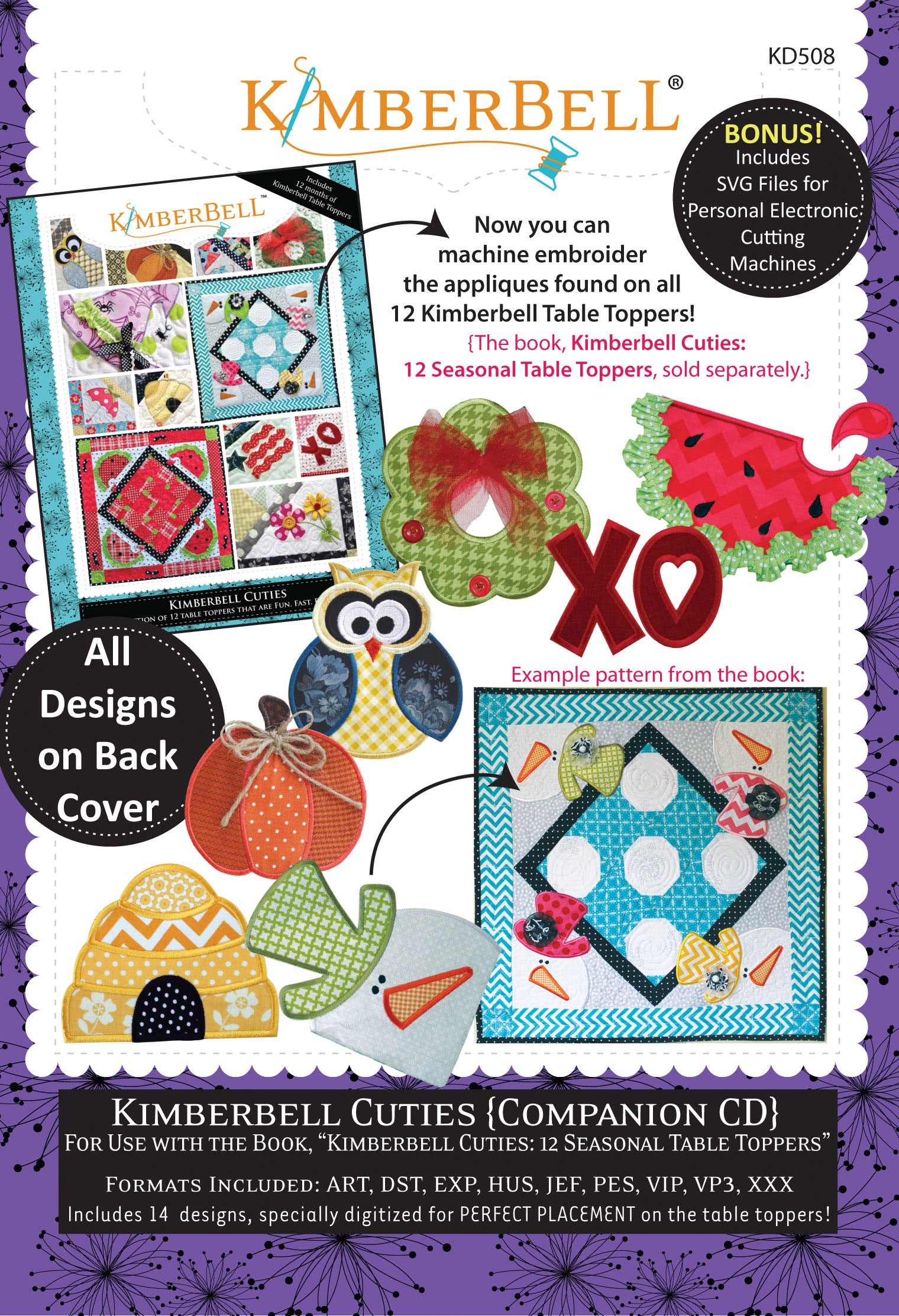 Kimberbell Cuties Companion Machine Embroidery Design CD (KD508)