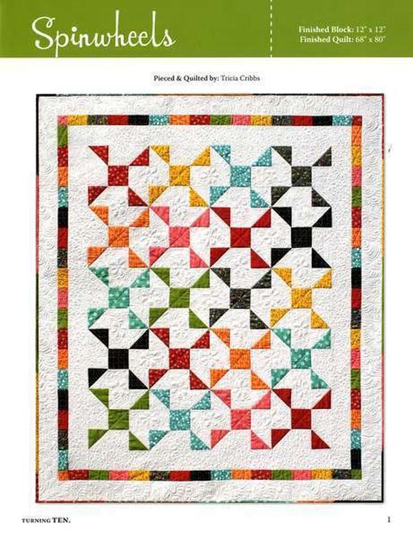 Turning Ten Let It Shine Quilt Pattern Book by Tricia Cribbs of Friendfolks - Dings & Dents