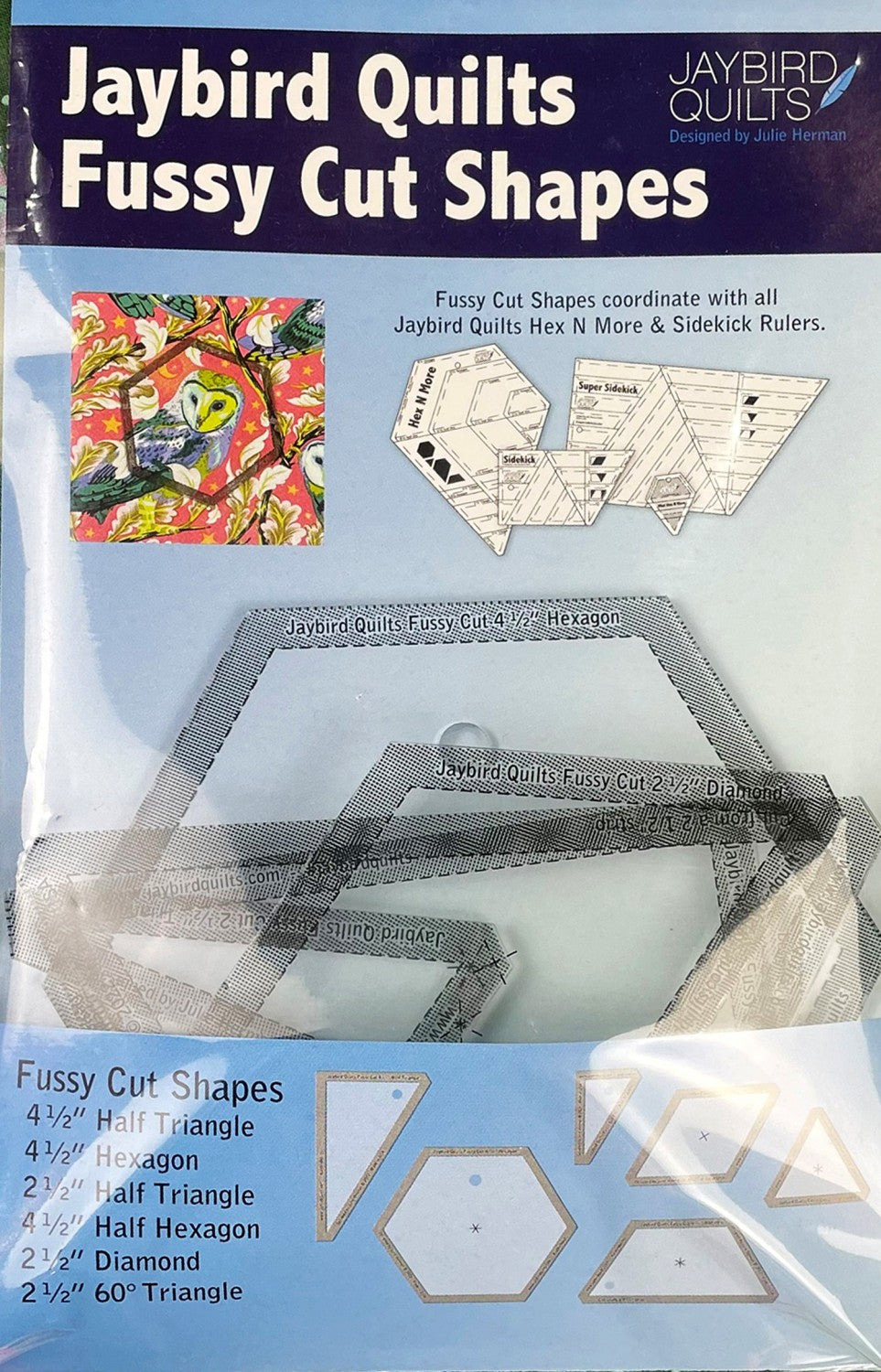 Fussy Cut Shapes Template Set by Julie Herman of Jaybird Quilts