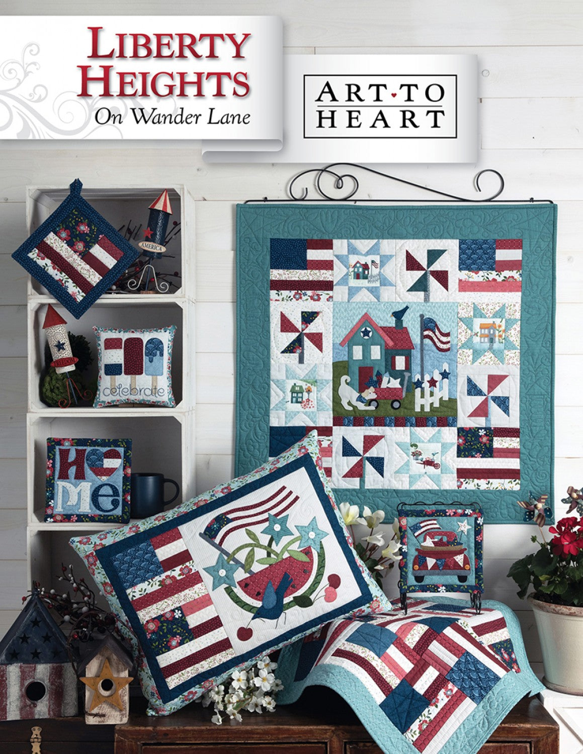 Liberty Heights On Wander Lane Quilt Pattern (July - Block 7) by Nancy Halvorsen of Art to Heart