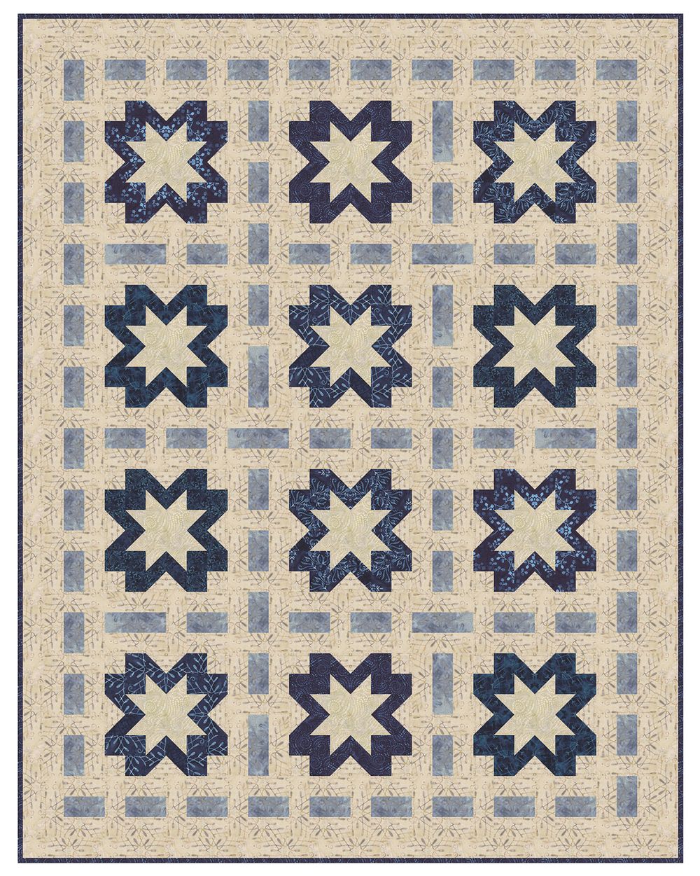 Hunter's Star Simplified Quilt Pattern by Debbie Maddy for Calico Carriage Quilt Designs