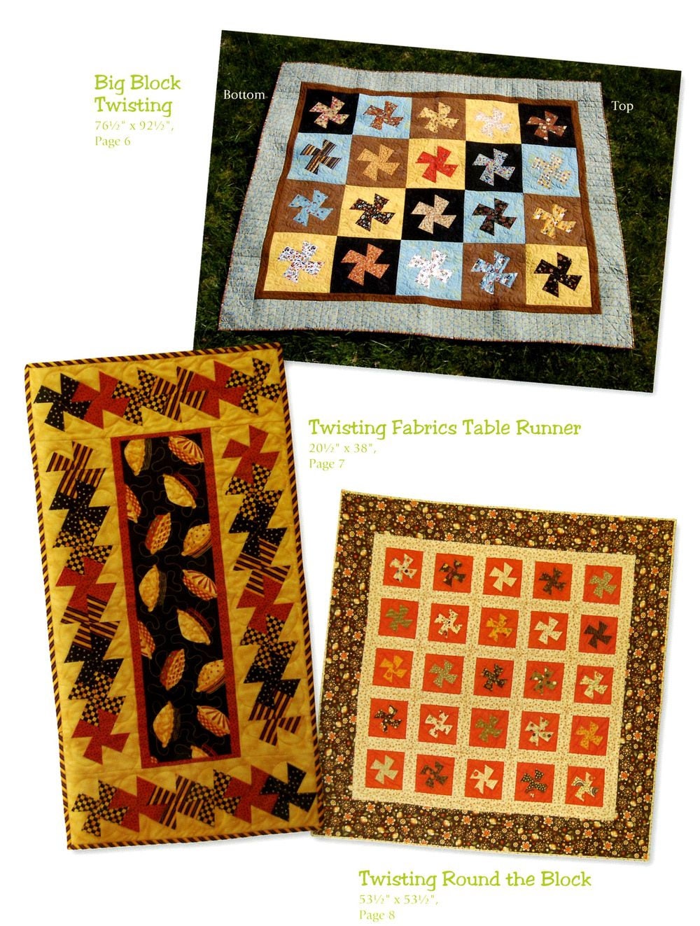 Let's Twist Again Quilt Pattern Book by Marsha Bergren for Twister Sisters