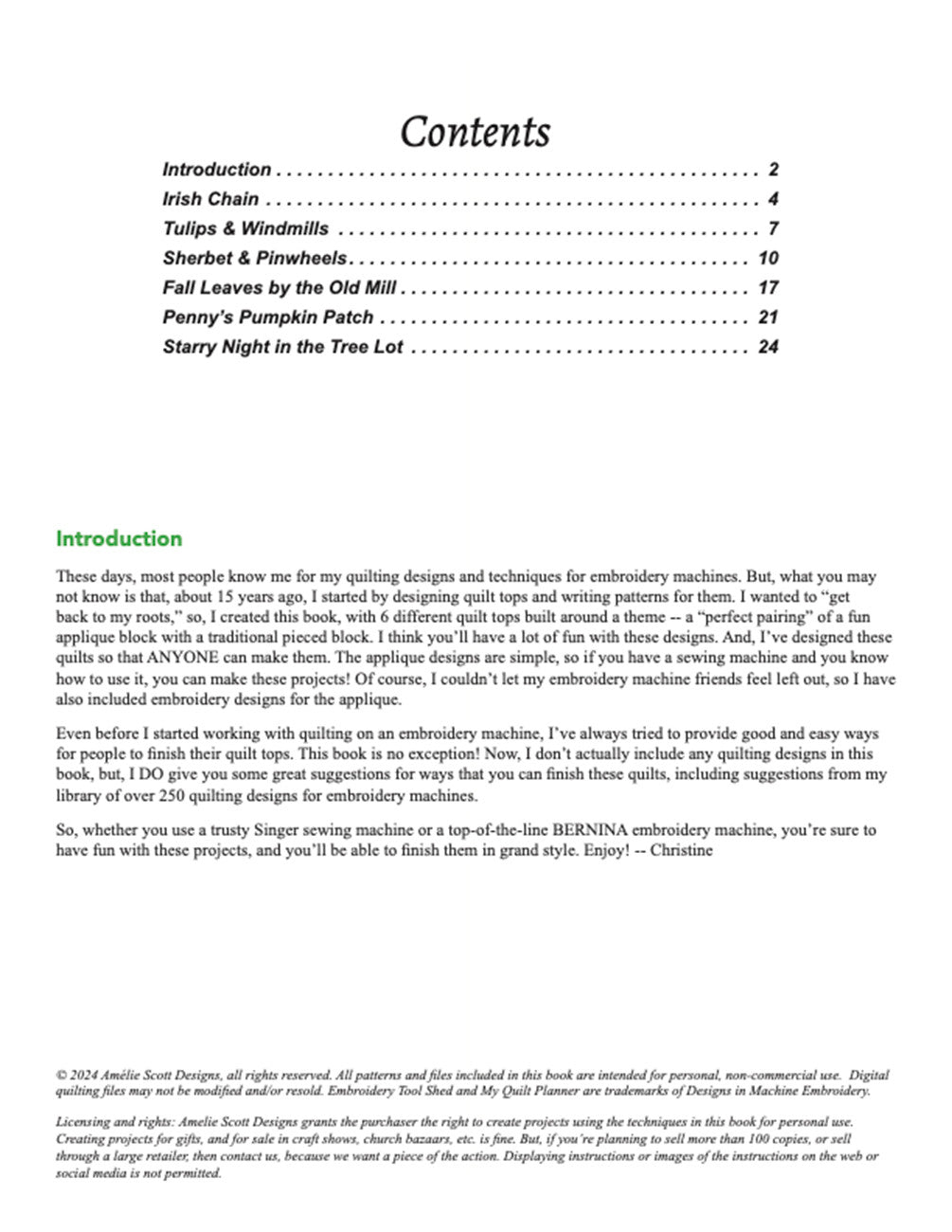 Perfect Pairings Quilt Pattern Booklet from Amelie Scott Designs