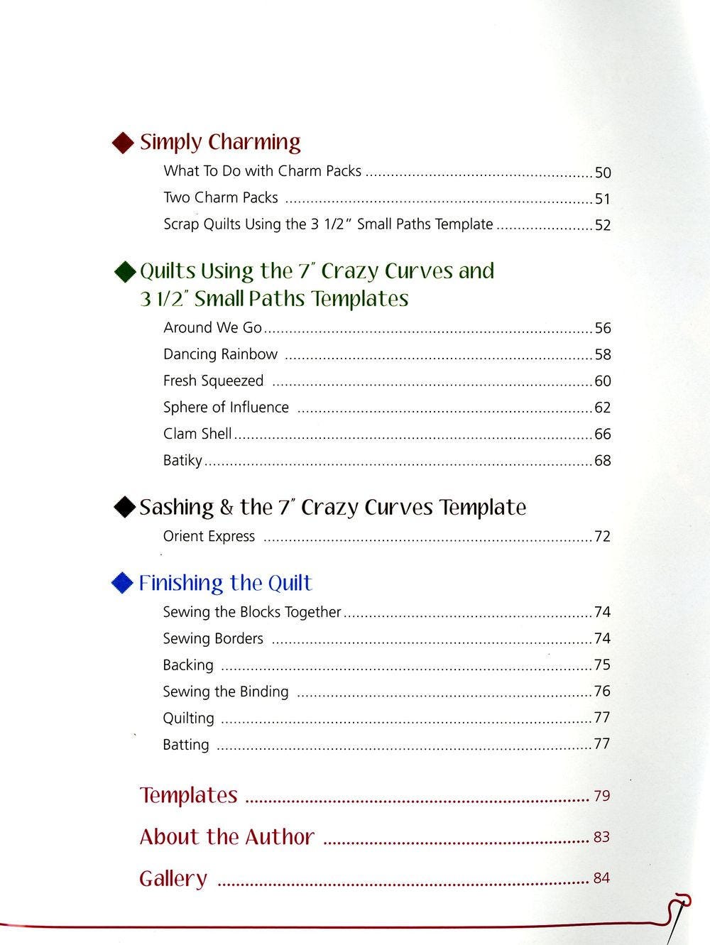 Crazy Curves Continues Quilt Pattern Book By Elisa Wilson of Backporch Design