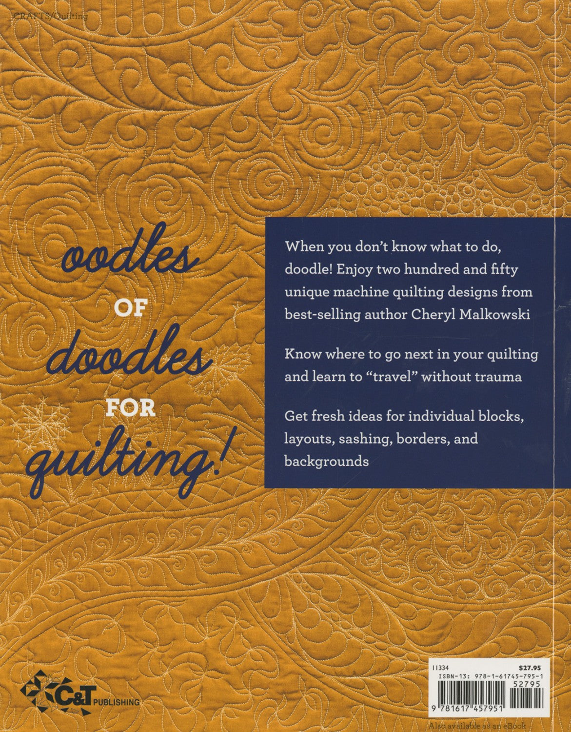 Doodle Quilting Mania Quilt Designs Book by Cheryl Malkowski for C&T Publishing