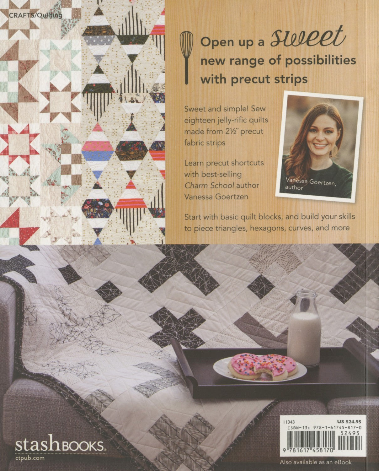 Jelly Filled 18 Quilts from 2.5 inch strips Pattern Book by Vanessa Goertzen for Stash Books
