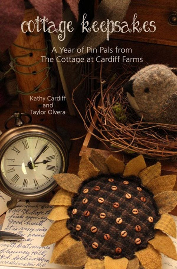 Cottage Keepsakes Pincushion and Needle Keeps Pattern Book by Kathy Cardif of Cottage at Cardiff Farms