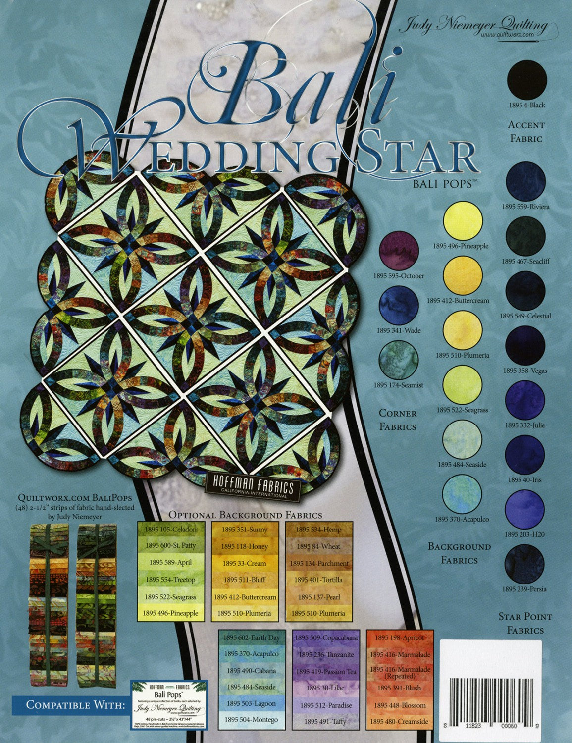 Bali Wedding Star 2014 Foundation Paper Pieced Quilt Pattern by Judy Niemeyer of Quiltworx