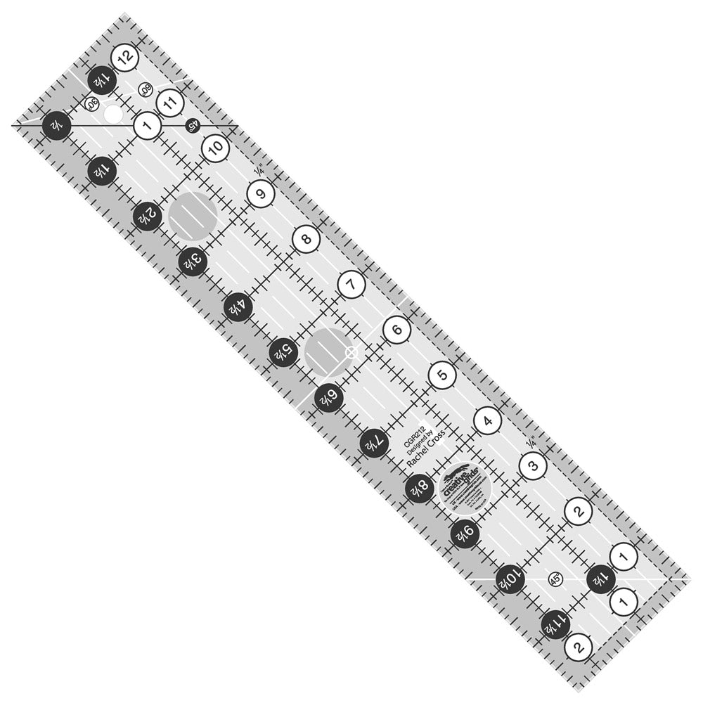 Creative Grids 2-1/2-Inch X 12-1/2-Inch Rectangular Quilt Ruler