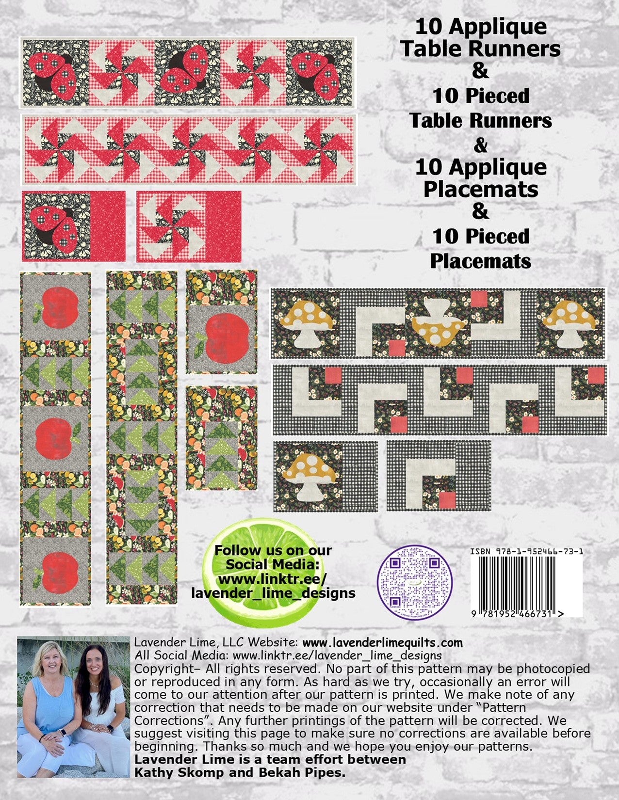 Grunge Love Table Runner Club 2 Quilt Book by Kathy Skomp of Lavender Lime