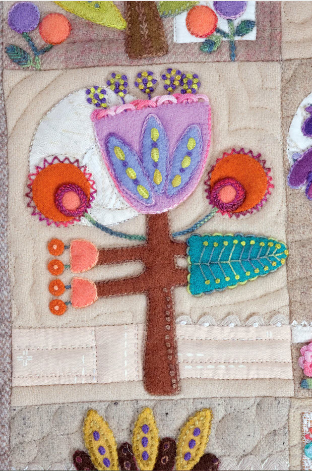 Rooted - Applique, Embroidery, and Quilt Pattern Book by Sue Spargo of Folk Art Quilts