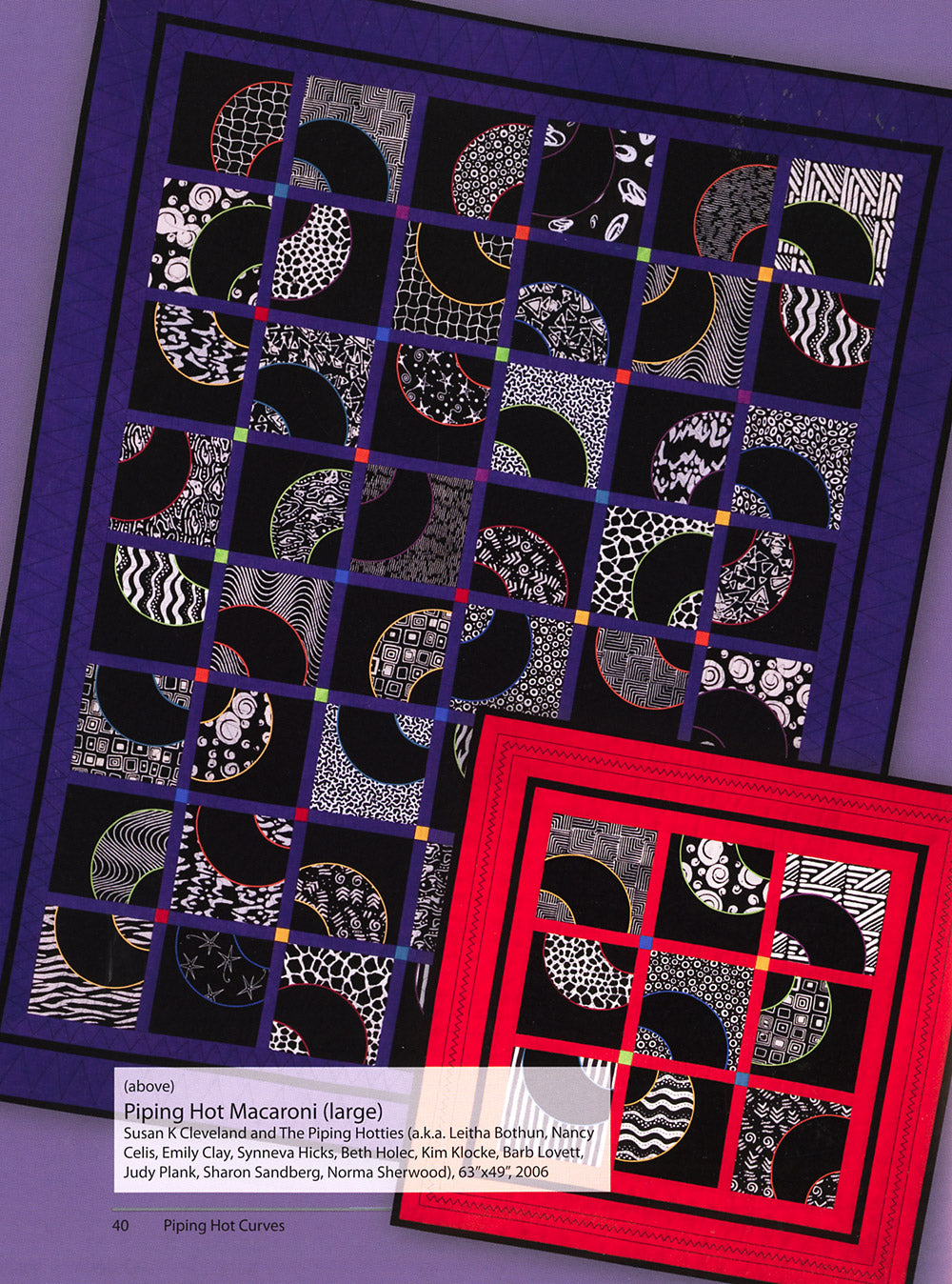 Piping Hot Curves Quilt Pattern Book by Susan K Cleveland of Pieces Be With You