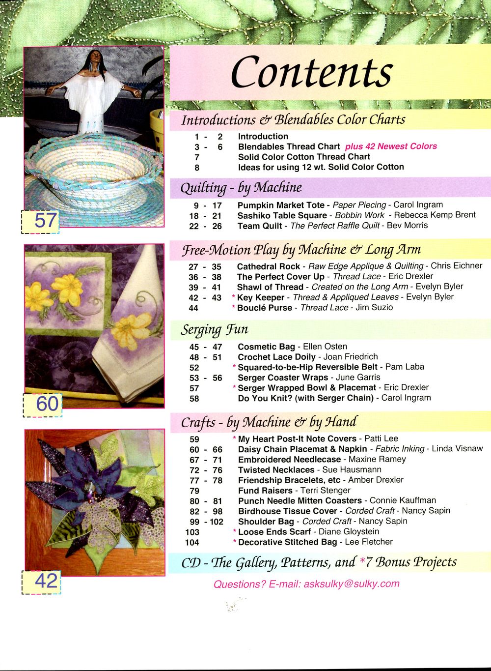 Fun With Sulky Blendables And Solid Cotton Threads Quilt Book by Joyce Drexler for Sulky of America