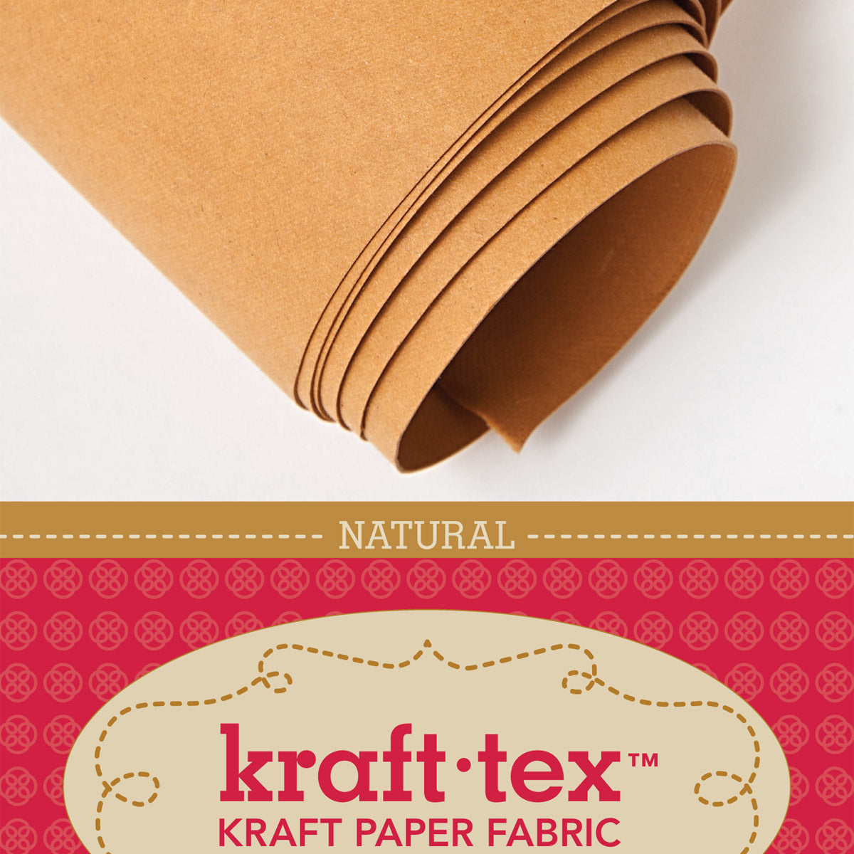 Kraft-Tex Roll, Original Natural, 19 Inches x 54 Inches Unwashed Paper Fabric