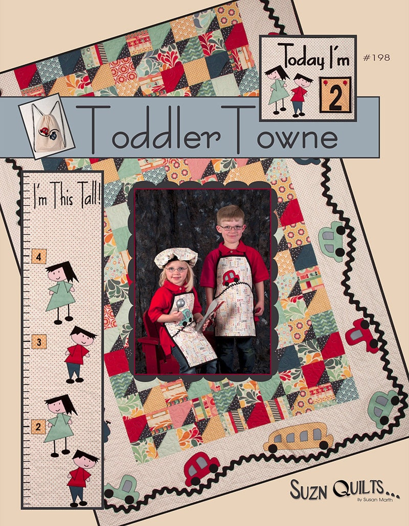 Toddler Towne Quilt Pattern Book by Susan Marth for Suzn Quilts