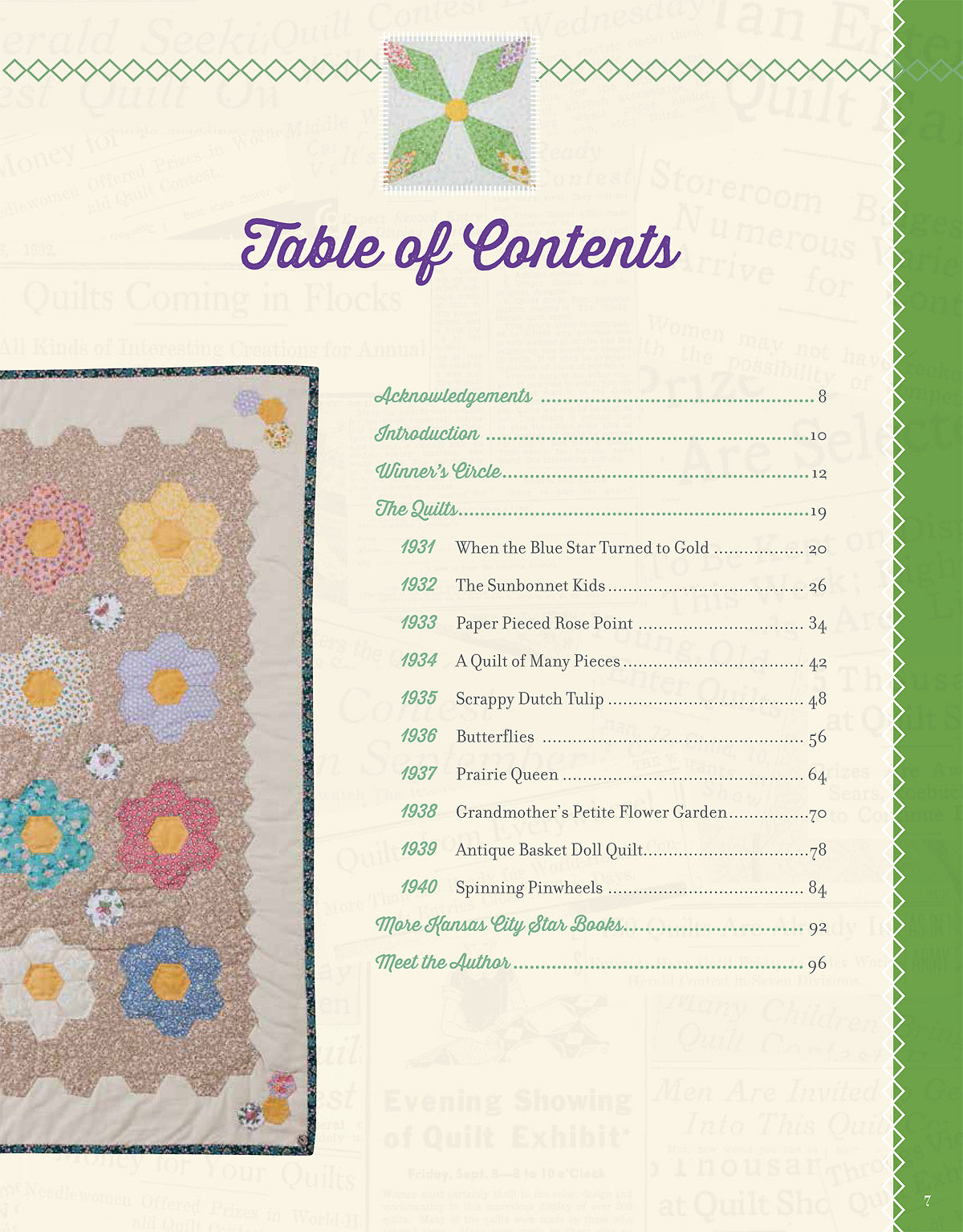 Prized Quilts Quilt Pattern Book by Donna Di Natale for Kansas City Star Quilts