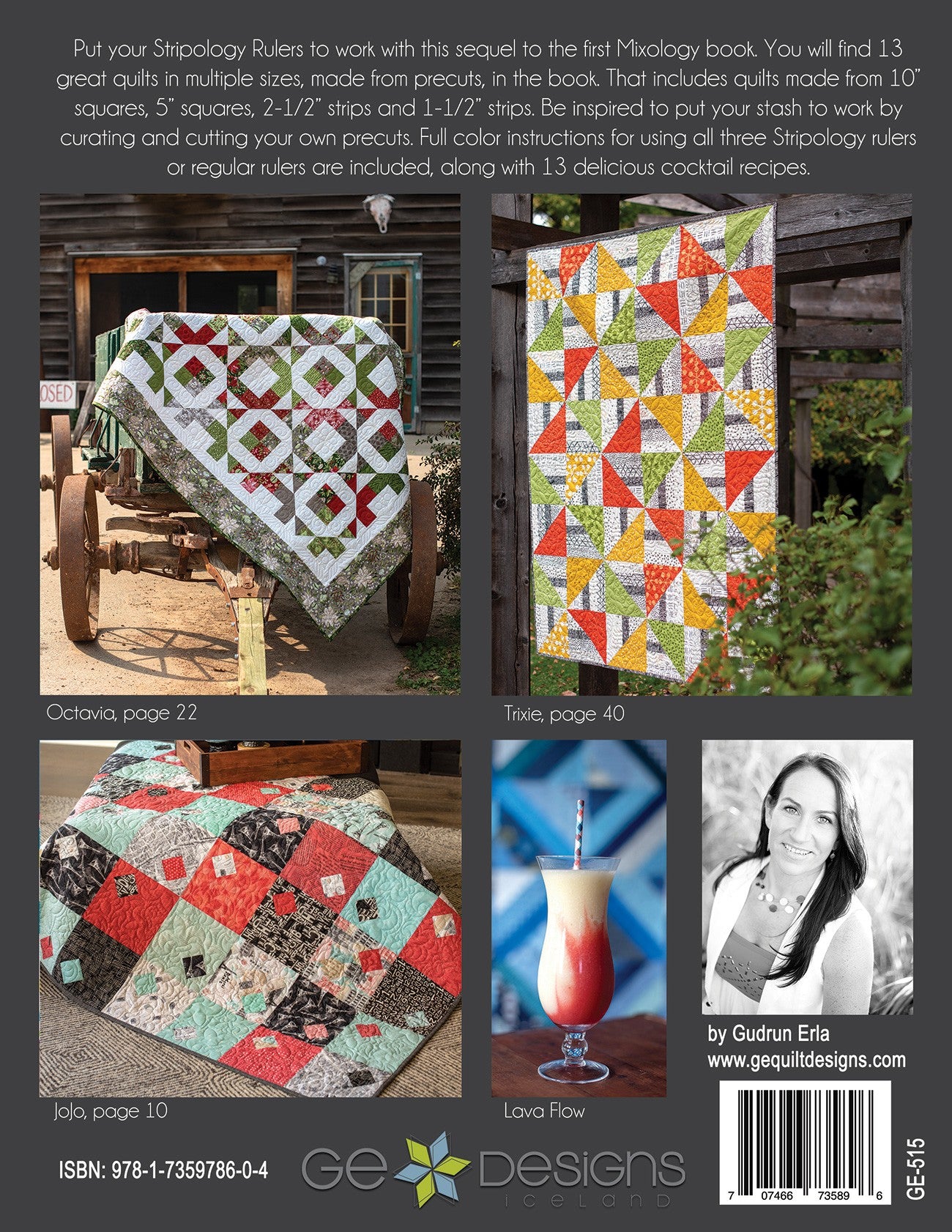 Stripology Mixology 2 Quilt Pattern Book by Gudrun Erla of G.E. Designs