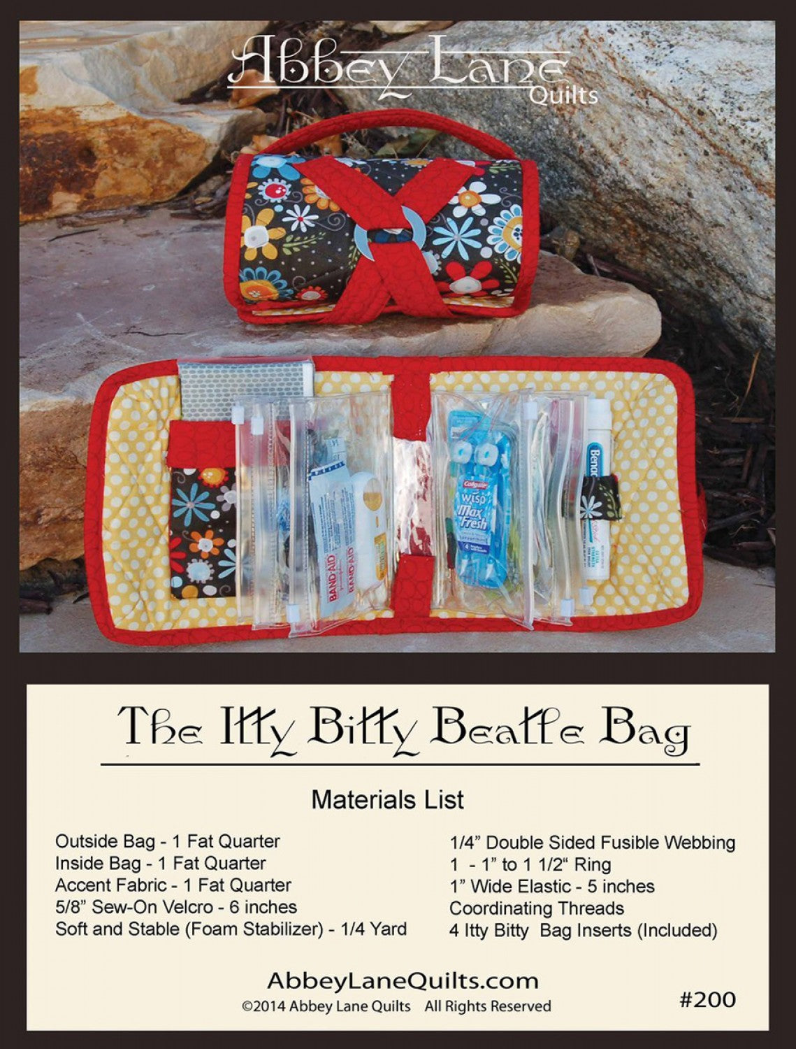Itty Bitty Beatle Bag Sewing Pattern with Inserts by Marcea Owen and Janice Liljenquist for Abbey Lane Quilts
