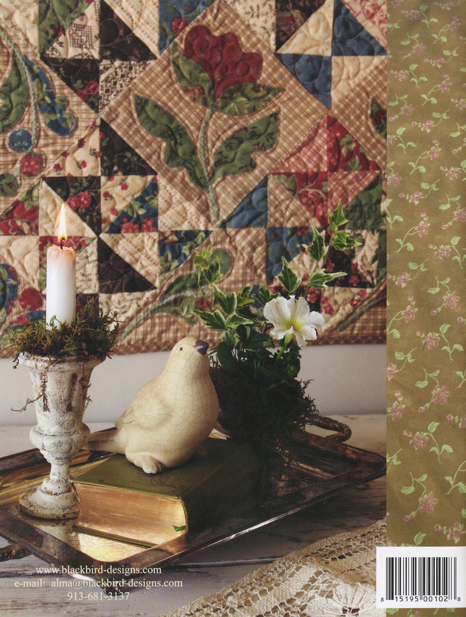 In Full Bloom Applique Quilt Pattern Book by Barb Adams and Alma Allen of Blackbird Designs