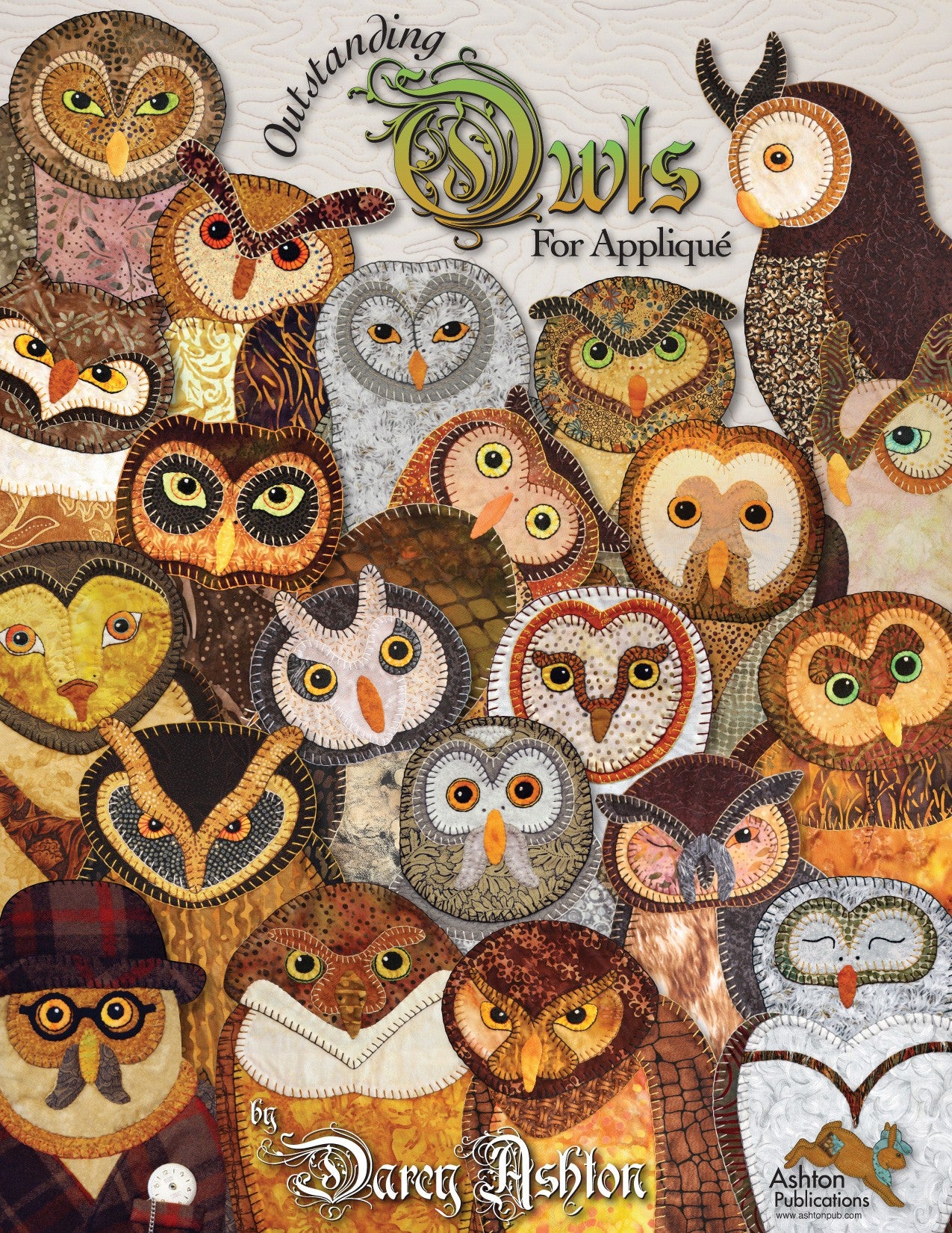 Outstanding Owls For Applique Quilt Pattern Book by Darcy Ashton of Ashton Publications