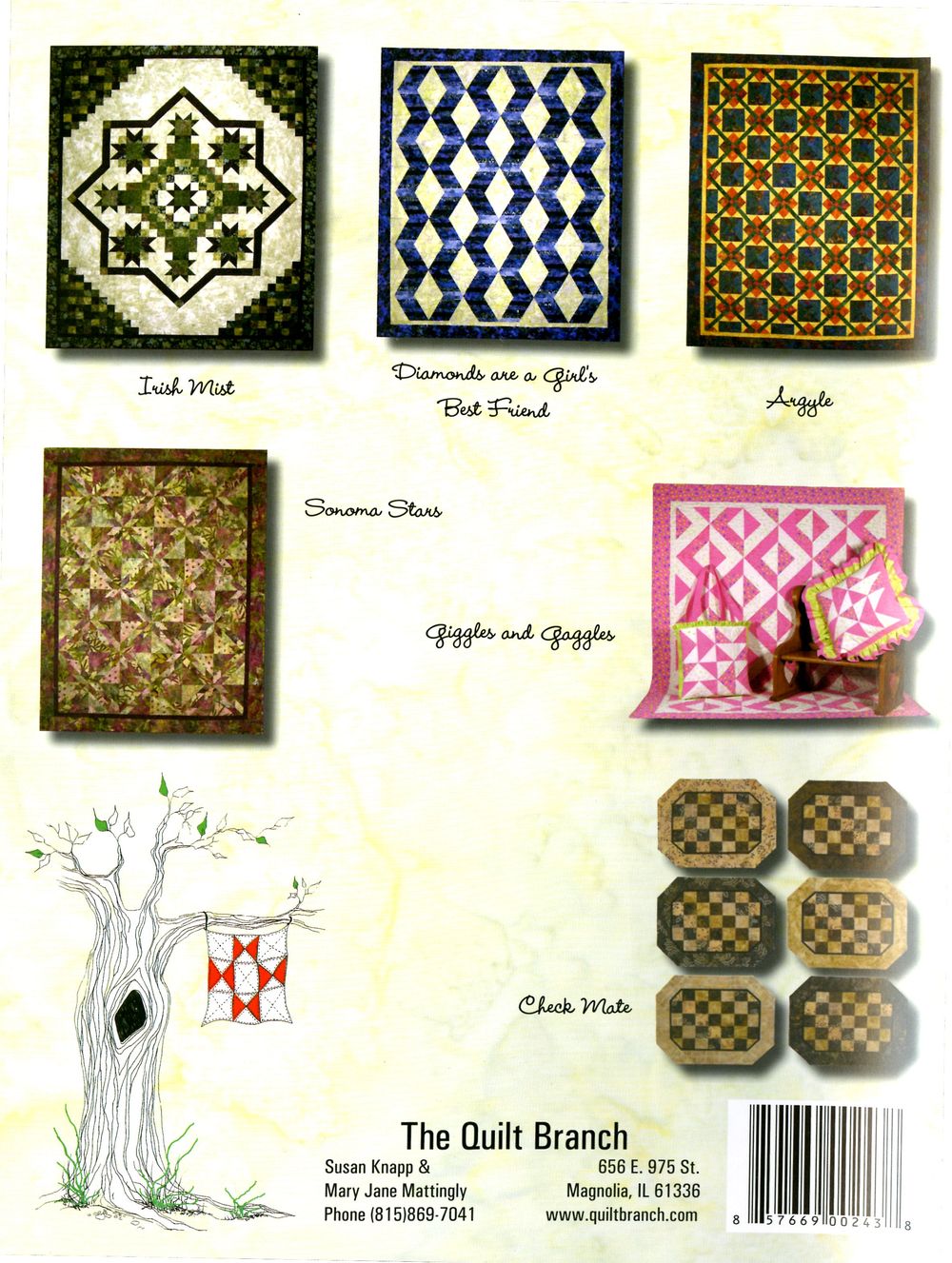 Six Halves Make A Whole Lot More Quilt Pattern Book by Susan Knapp of The Quilt Branch - Dings & Dents