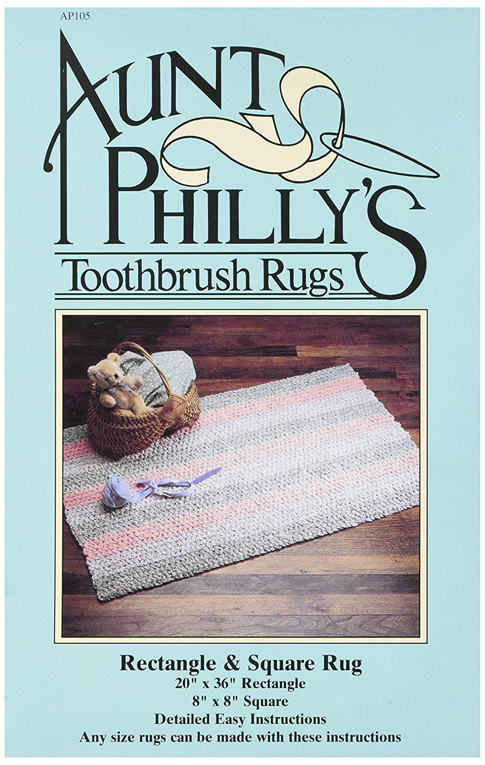 Aunt Philly's Toothbrush Rug Rectangle and Square Rugmaking Pattern and Instructions