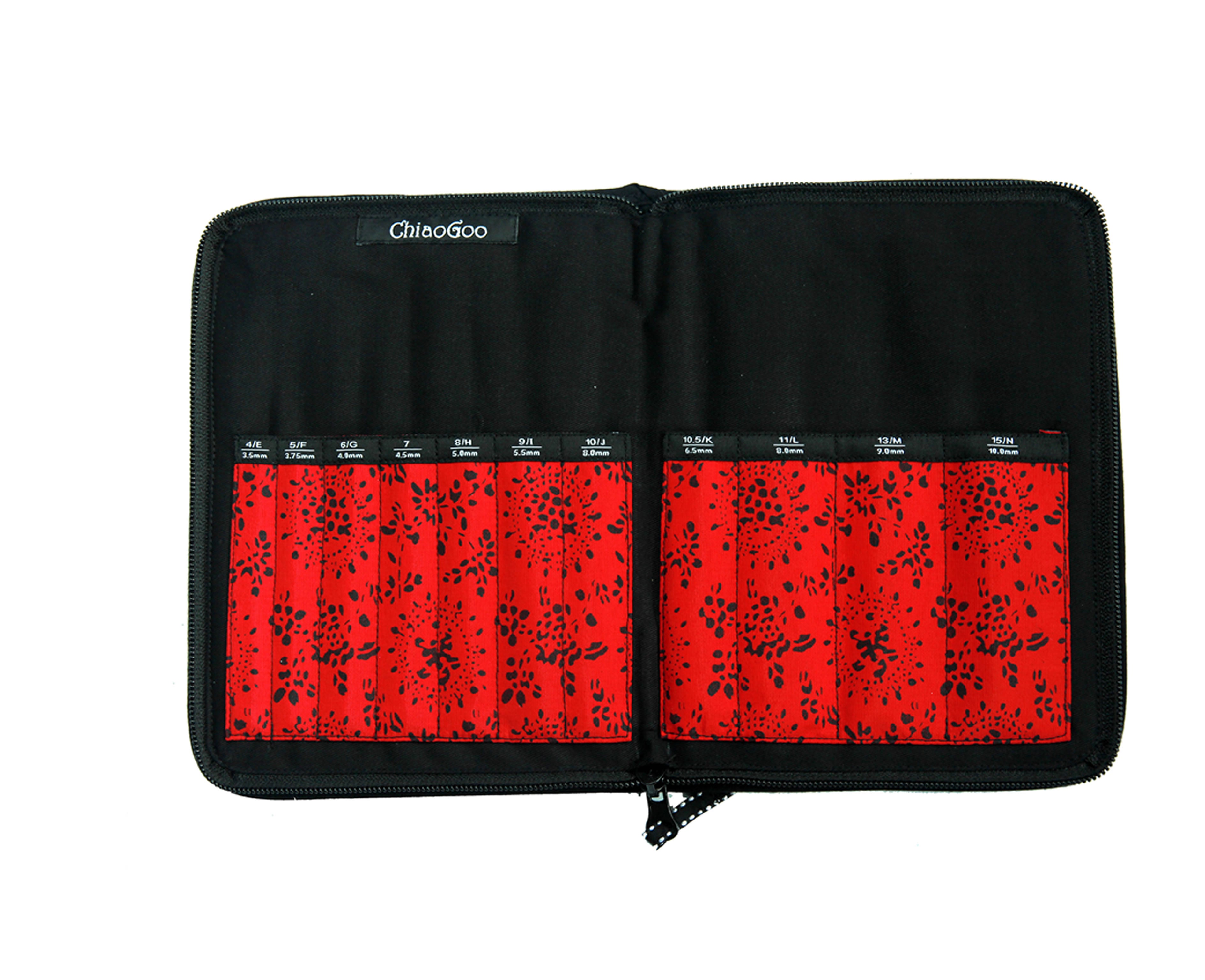 ChiaoGoo Interchangeable Tunisian Crochet Hook Case - Empty-red 8x6