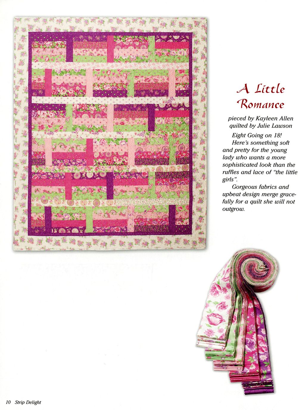 Strip Delight Quilt Pattern Book by Suzanne McNeill for Design Originals