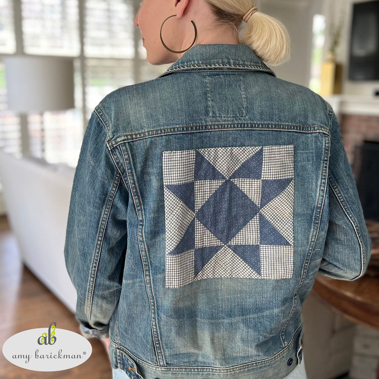 Missouri Star Blue Quilt Block Panel by Amy Barickman for Treasured Threadz