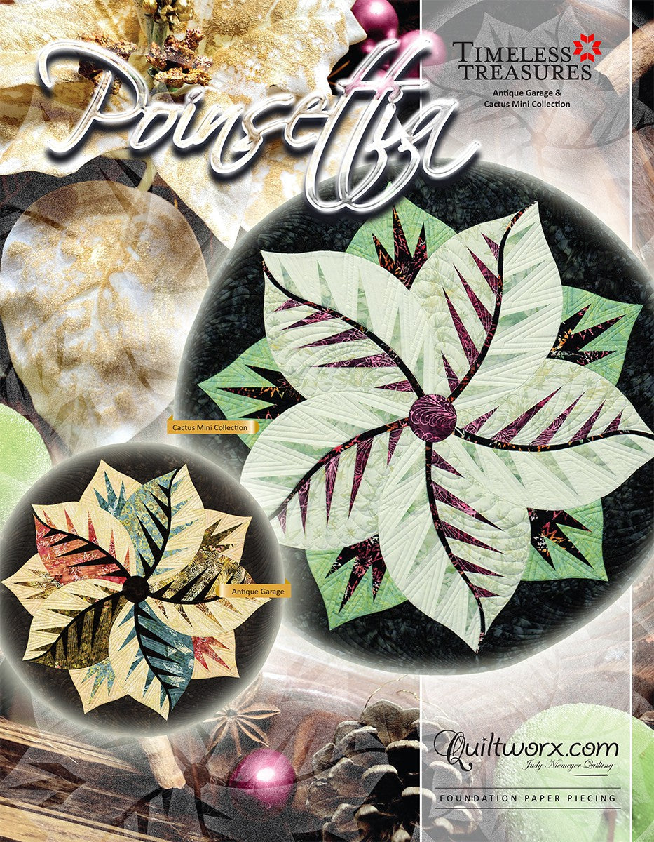 Poinsetta Foundation Paper Pieced Quilt Pattern by Judy Niemeyer of Quiltworx