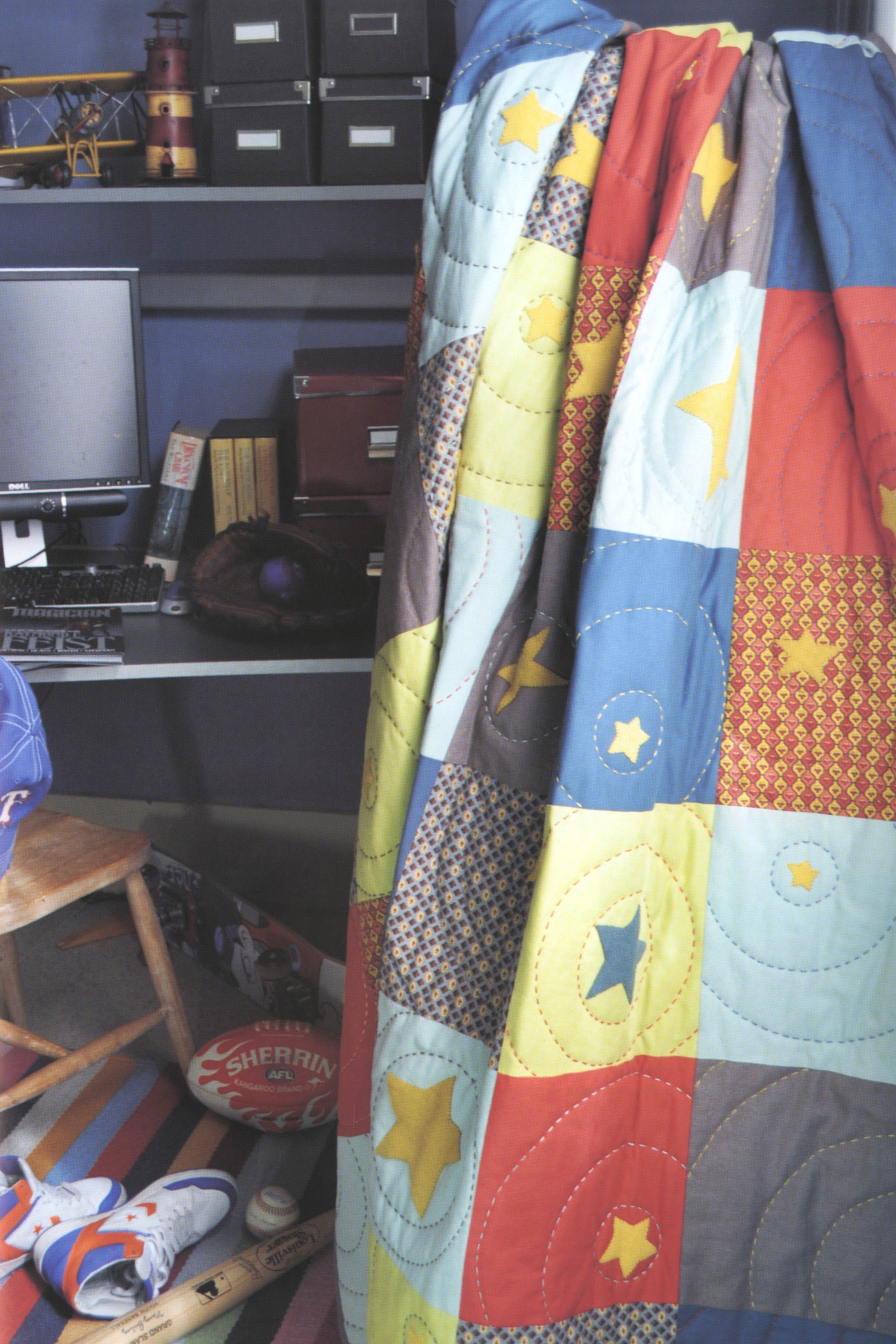 A Boys Story Quilt Pattern Book by Anni Downs of Hatched and Patched