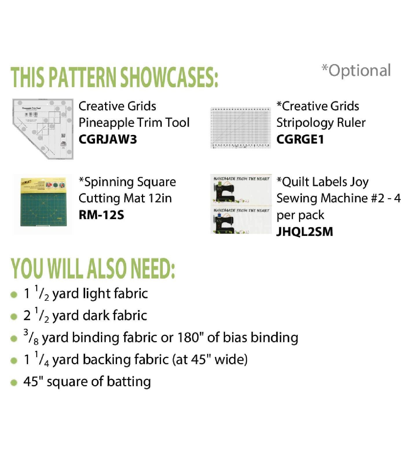 Wish Granted Two-Color Pineapple Quilt Pattern by Camilla Quilts for Cut Loose Press