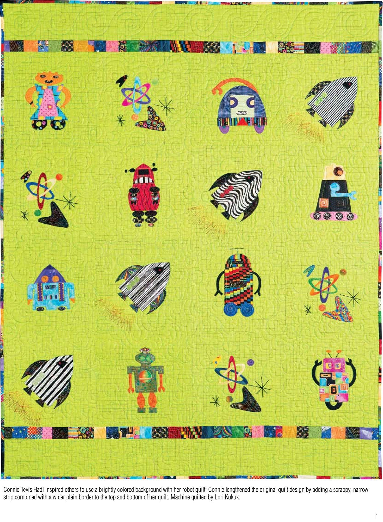 Robots In Space Quilt Pattern Book by Linda Frost for Kansas City Star Quilts