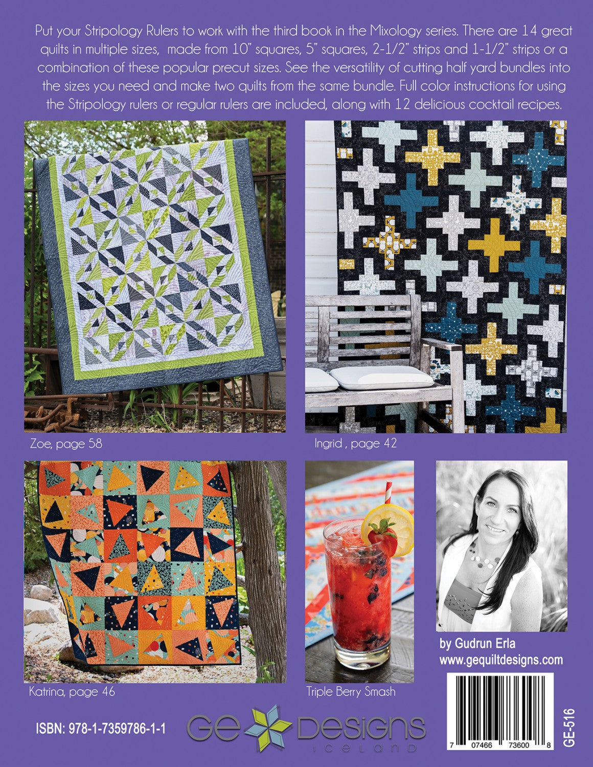 Stripology Mixology 3 Quilt Pattern Book by Gudrun Erla of G.E. Designs