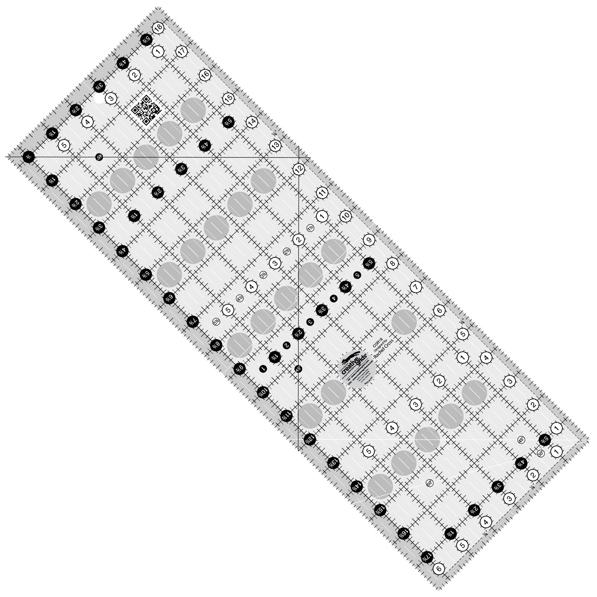 Creative Grids 6-1/2-Inch X 18-1/2-Inch Quilt Ruler (CGR18)