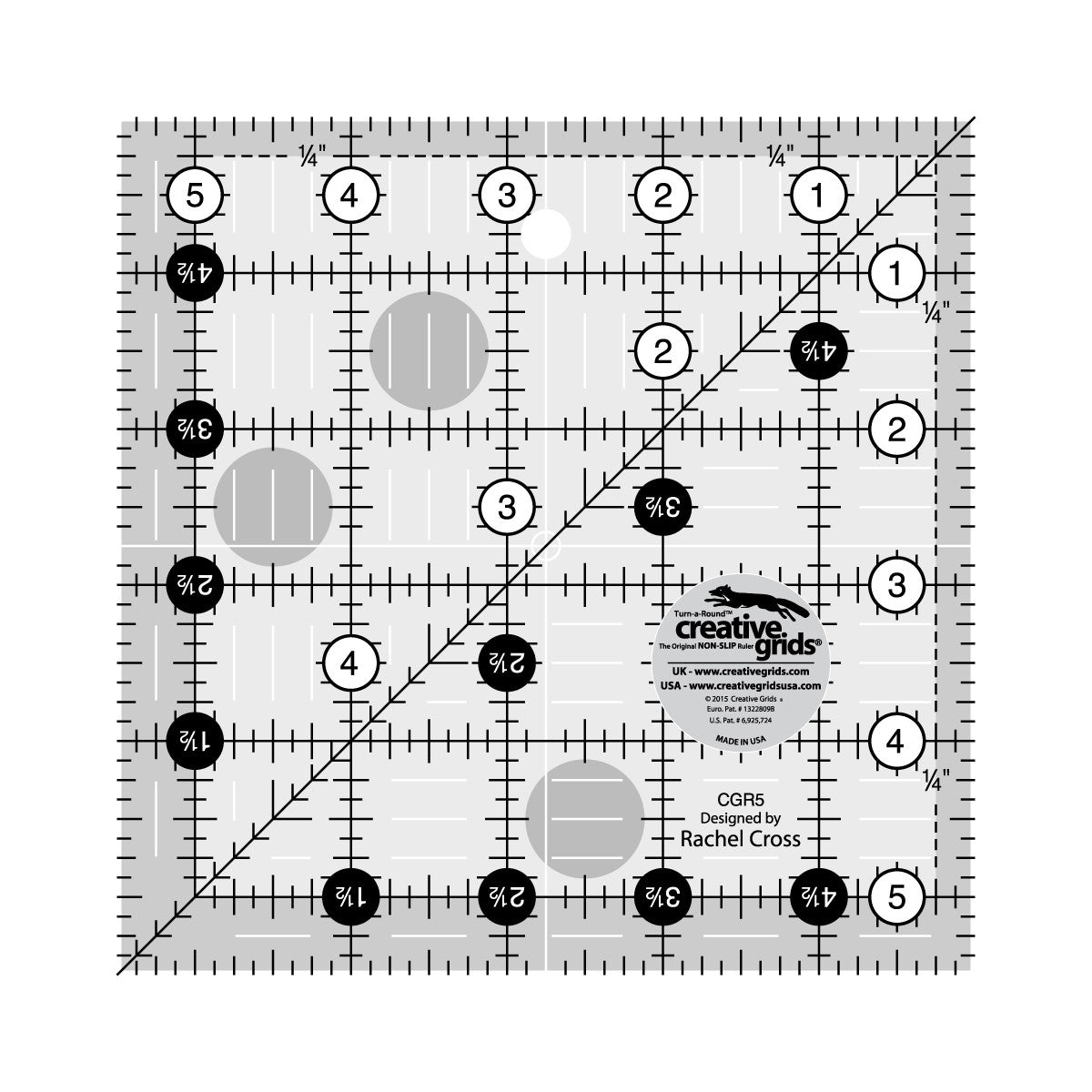 Creative Grids 5-1/2-Inch Square Quilt Ruler (CGR5)