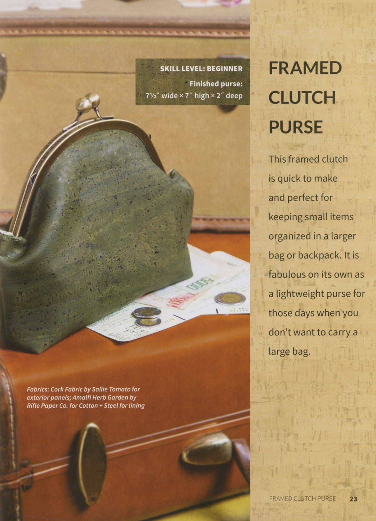 Create With Cork Fabric by Jessica Sallie Kapitanski for Stash Books