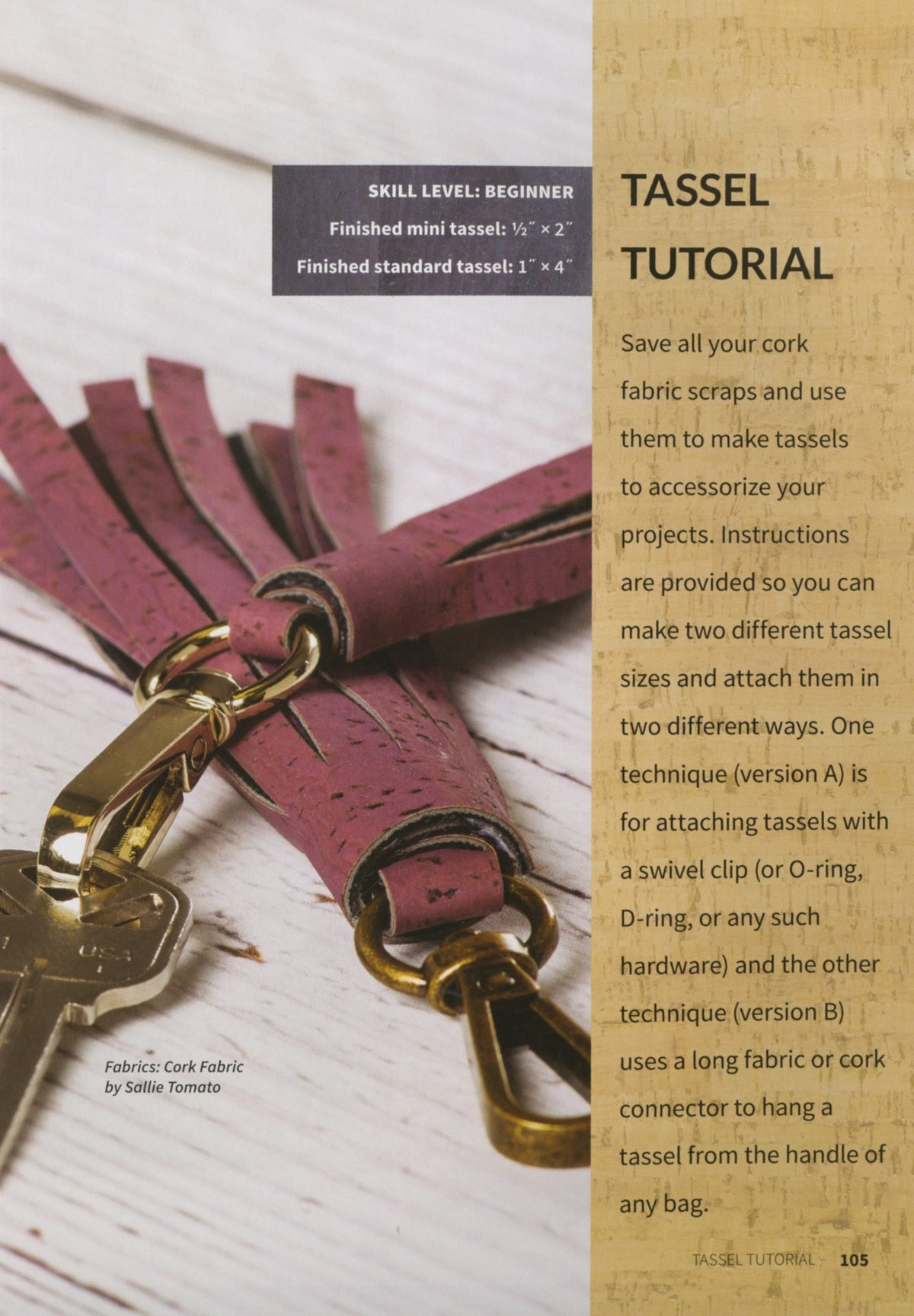 Create With Cork Fabric by Jessica Sallie Kapitanski for Stash Books
