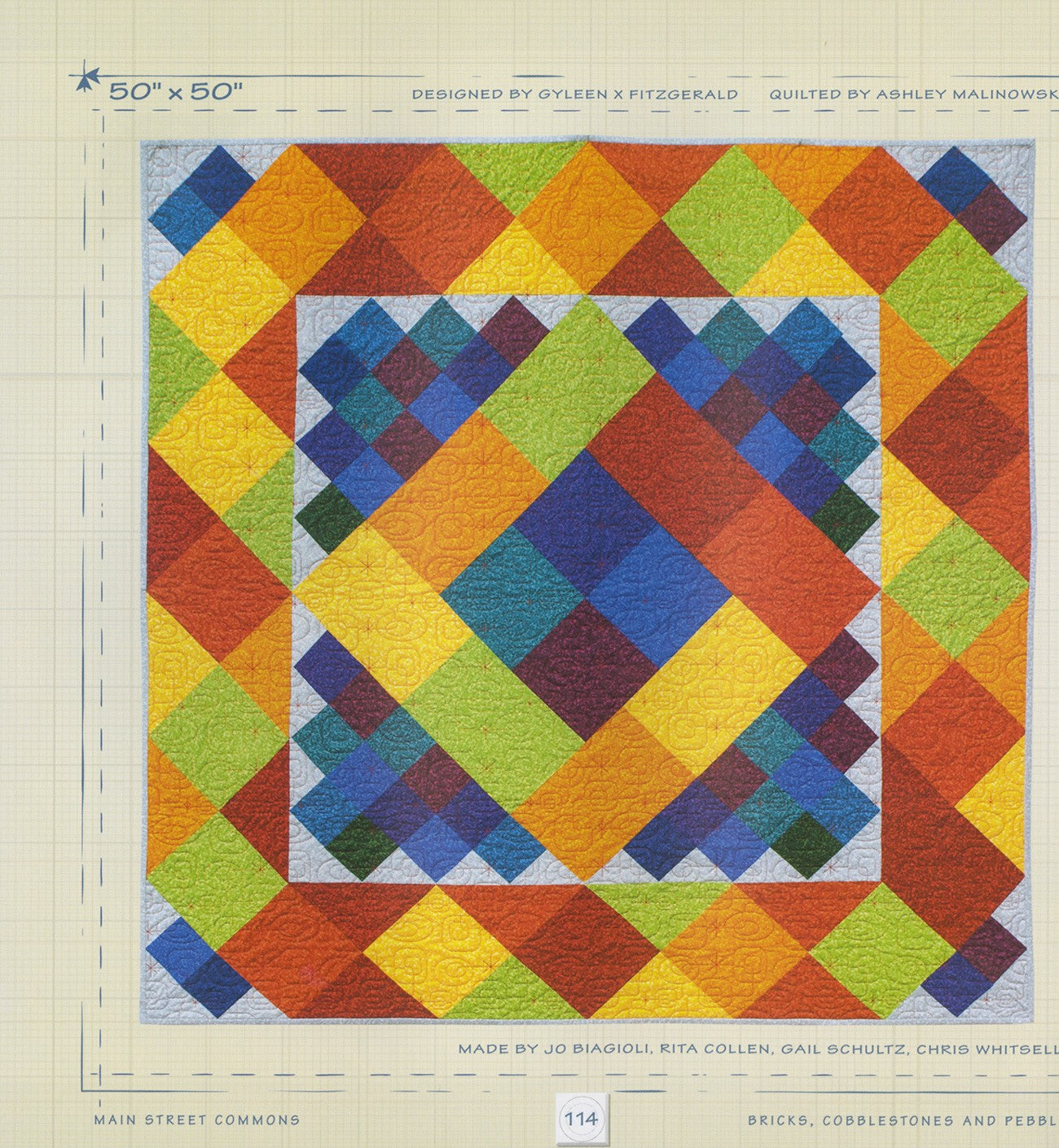 Bricks, Cobblestones and Pebbles Quilt Pattern Book by Gyleen X Fitzgerald of Colourful Stitches - Dings & Dents