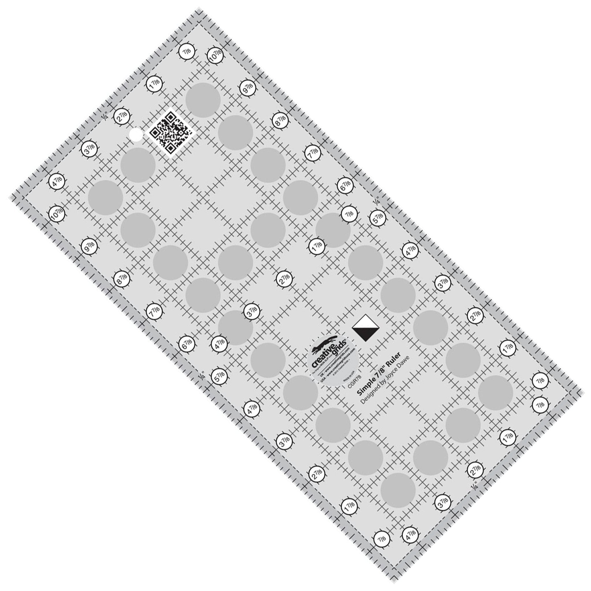 Creative Grids Simple 7/8 Half Square Triangles Maker Quilt Ruler (CGR78)