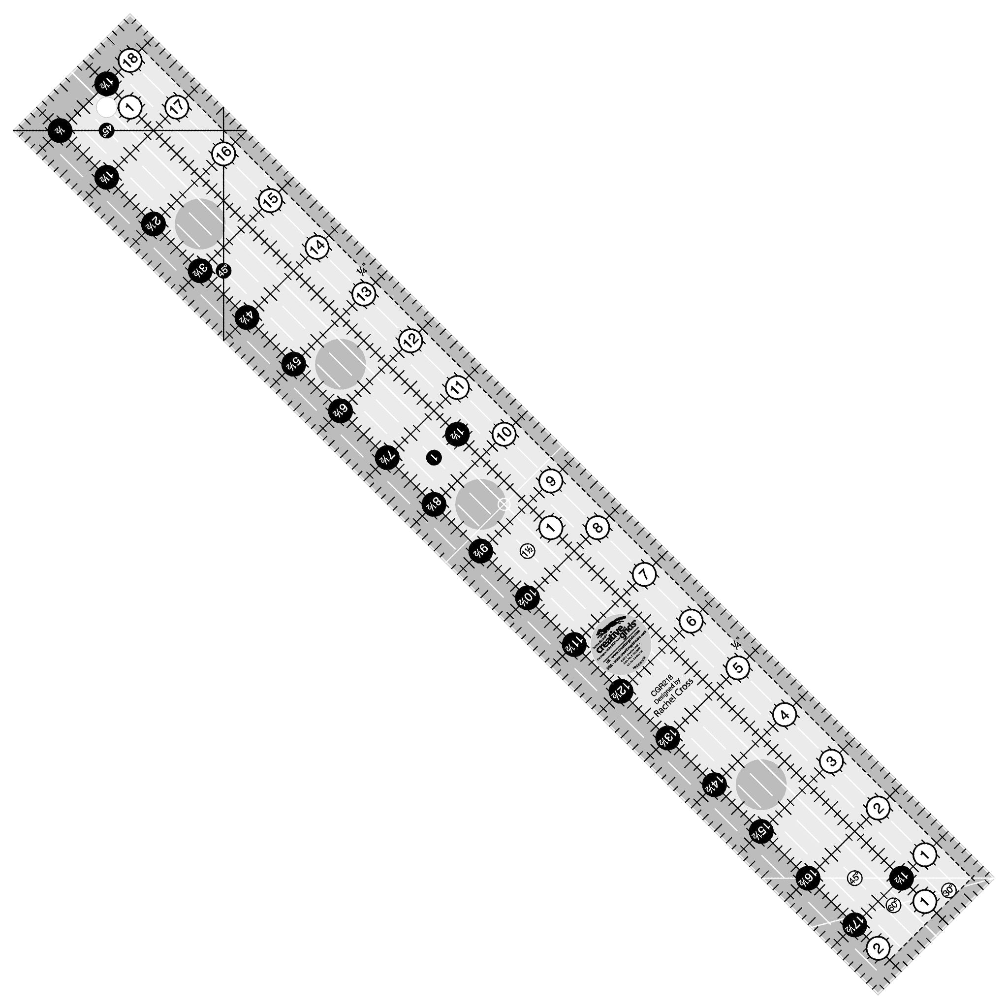 Creative Grids 2-1/2-Inch X 18-1/2-Inch Quilt Ruler (CGR218)