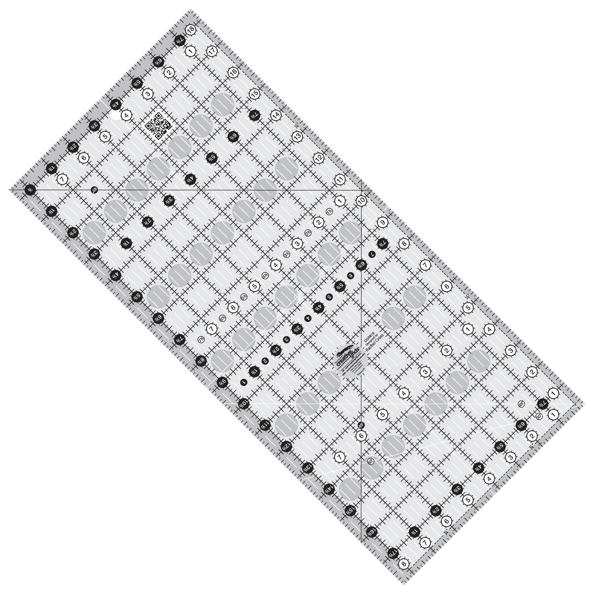 Creative Grids 8-1/2-Inch x 18-1/2-Inch Quilt Ruler (CGR818)