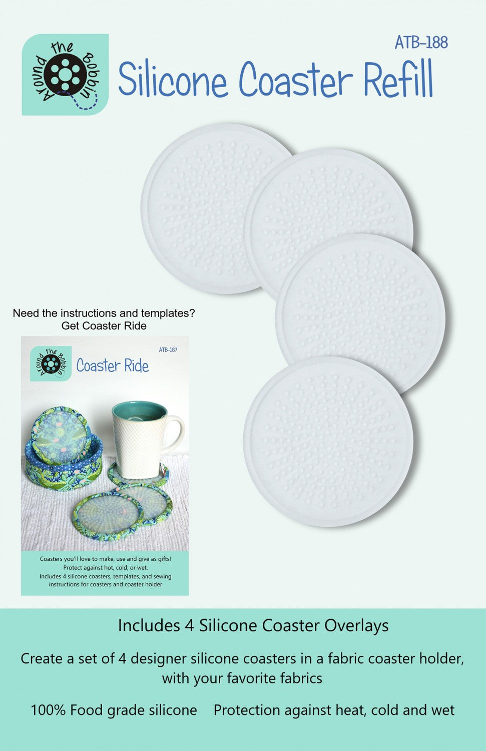 Silicone Coaster Refill by Lisa Amundson for Around the Bobbin